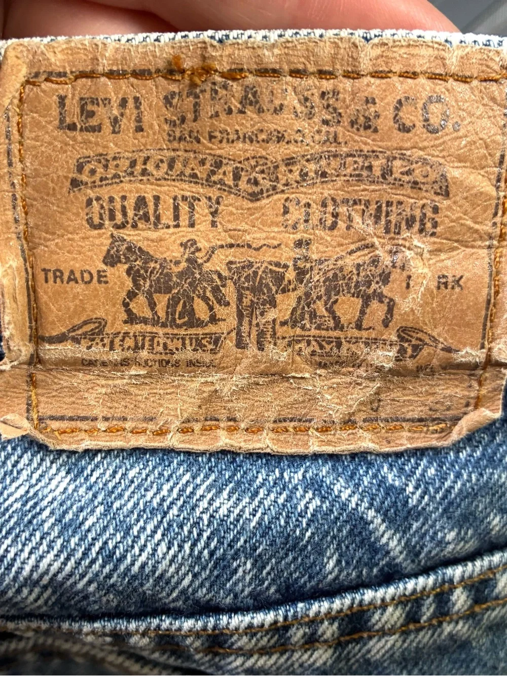Vintage 1989 Levi's Men's Acid Wash Blue Straight‎ Jeans